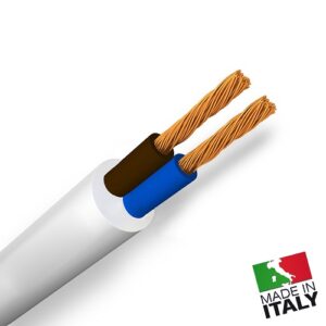 Cavetto Similgomma 2x1 Bianco *(prezzo al mt)